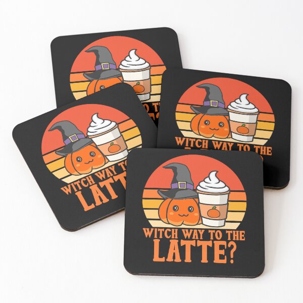 Item preview, Witch Way to the Latte Cute Pumpkin Spice Witch Pun designed and sold by eternallygifted.