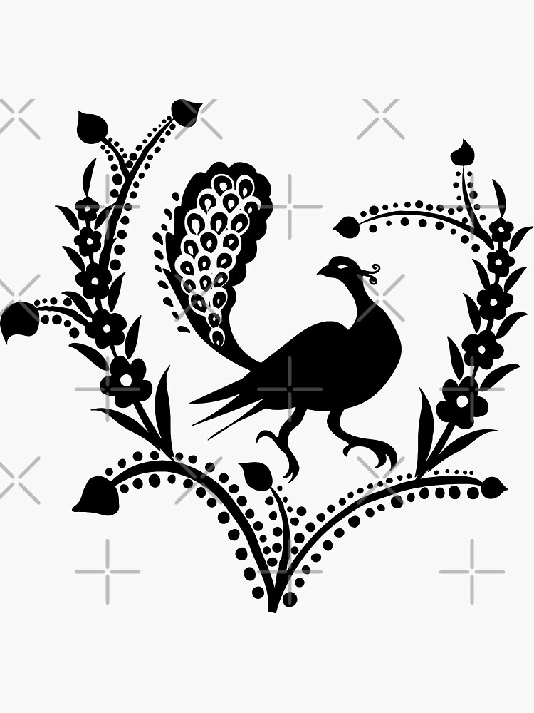"Peacock Silhouette " Sticker for Sale by digitalatlas Redbubble