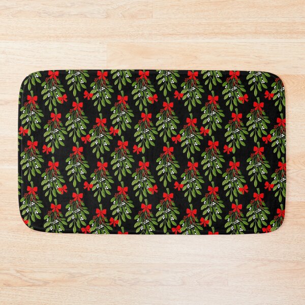 Item preview, black christmas mistletoe merry xmas designed and sold by Gossip Rag.