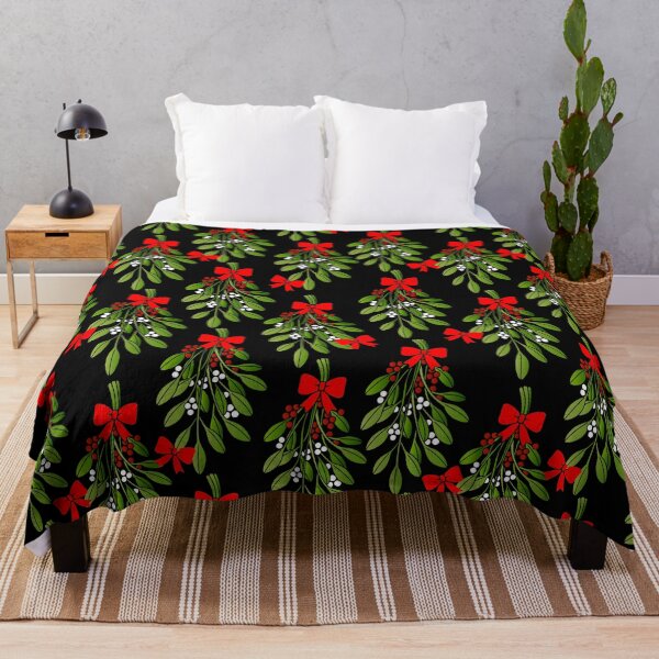 Item preview, black christmas mistletoe merry xmas designed and sold by Gossip Rag.