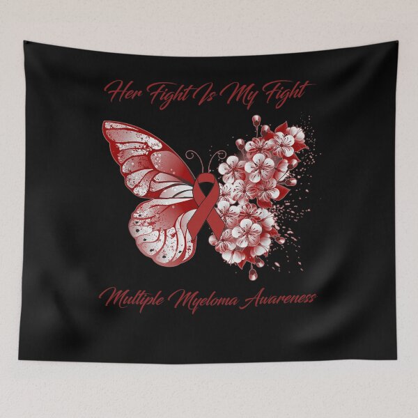 Item preview, Her Fight Is My Fight Multiple Myeloma Awareness Butterfly Ribbon Gifts designed and sold by Adropine.