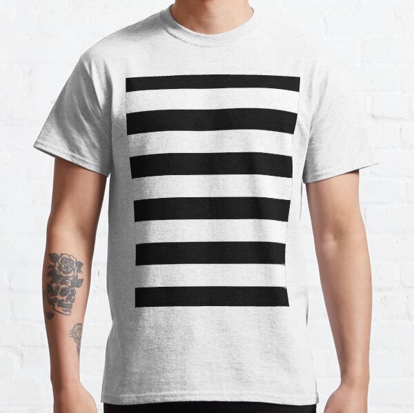 Black and White Big Stripe Classic T-Shirt
