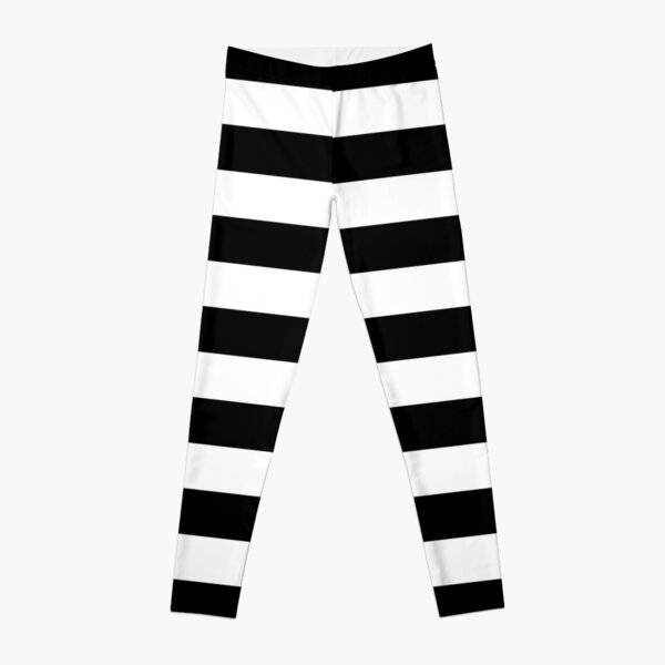 Black and White Big Stripe Leggings