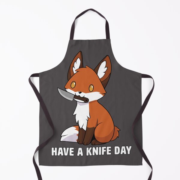 Item preview, Red Fox - Have a knife day (white text) designed and sold by storm-fox-art.