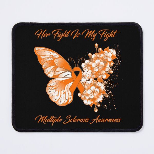 Item preview, Her Fight Is My Fight Multiple Sclerosis Awareness Butterfly Ribbon Gifts designed and sold by Adropine.