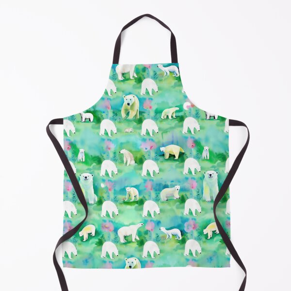 Item preview, Polar bears in a meadow designed and sold by PinterPattern.