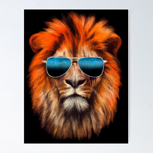 Artikelvorschau, Sonnenbrille Löwe Cool Guy entworfen und verkauft von AbsoluteA.