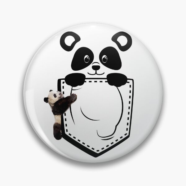 Item preview, Cute Panda In A Pocket and Hanging Panda designed and sold by adoredigitals.