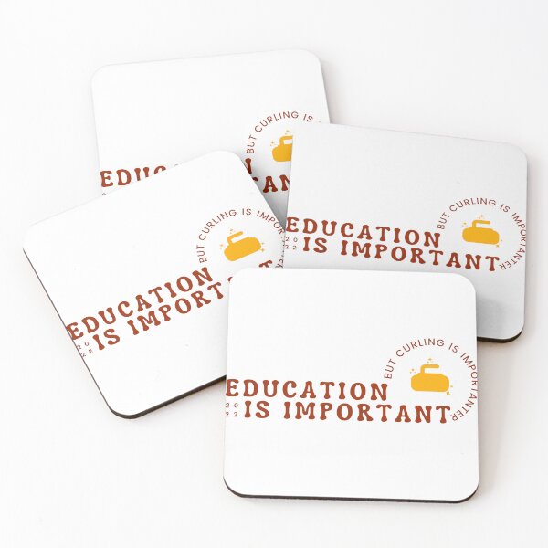 Item preview, Education is important but curling is importanter designed and sold by CakmakShop.