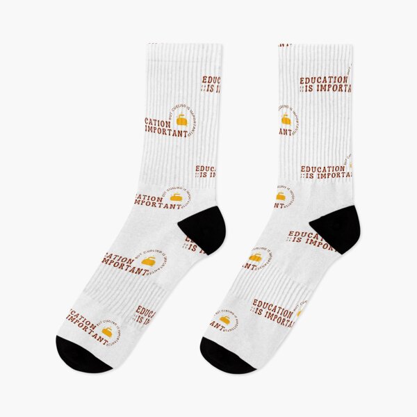 Item preview, Education is important but curling is importanter designed and sold by CakmakShop.