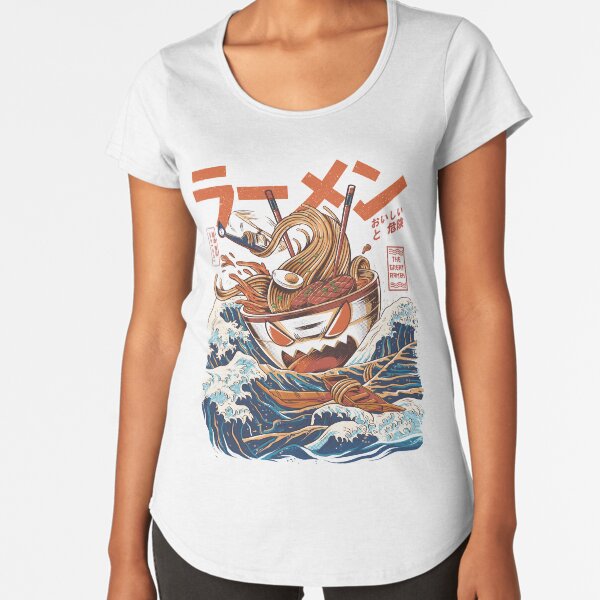 The Great Ramen off Kanagawa Premium Scoop T-Shirt
