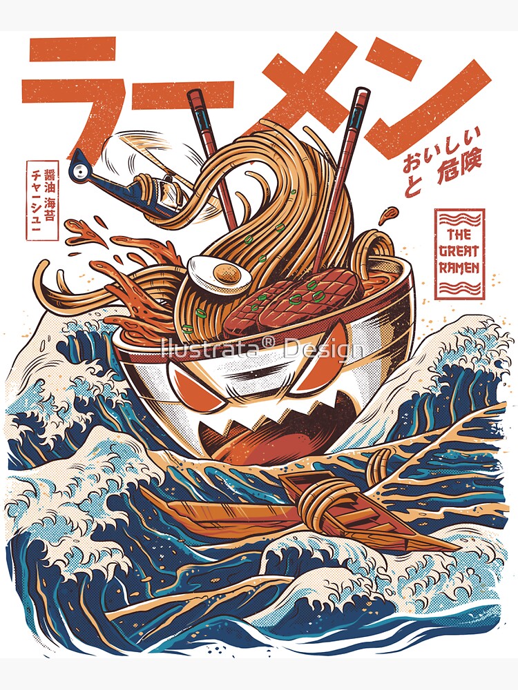 The Great Ramen off Kanagawa by ilustrata