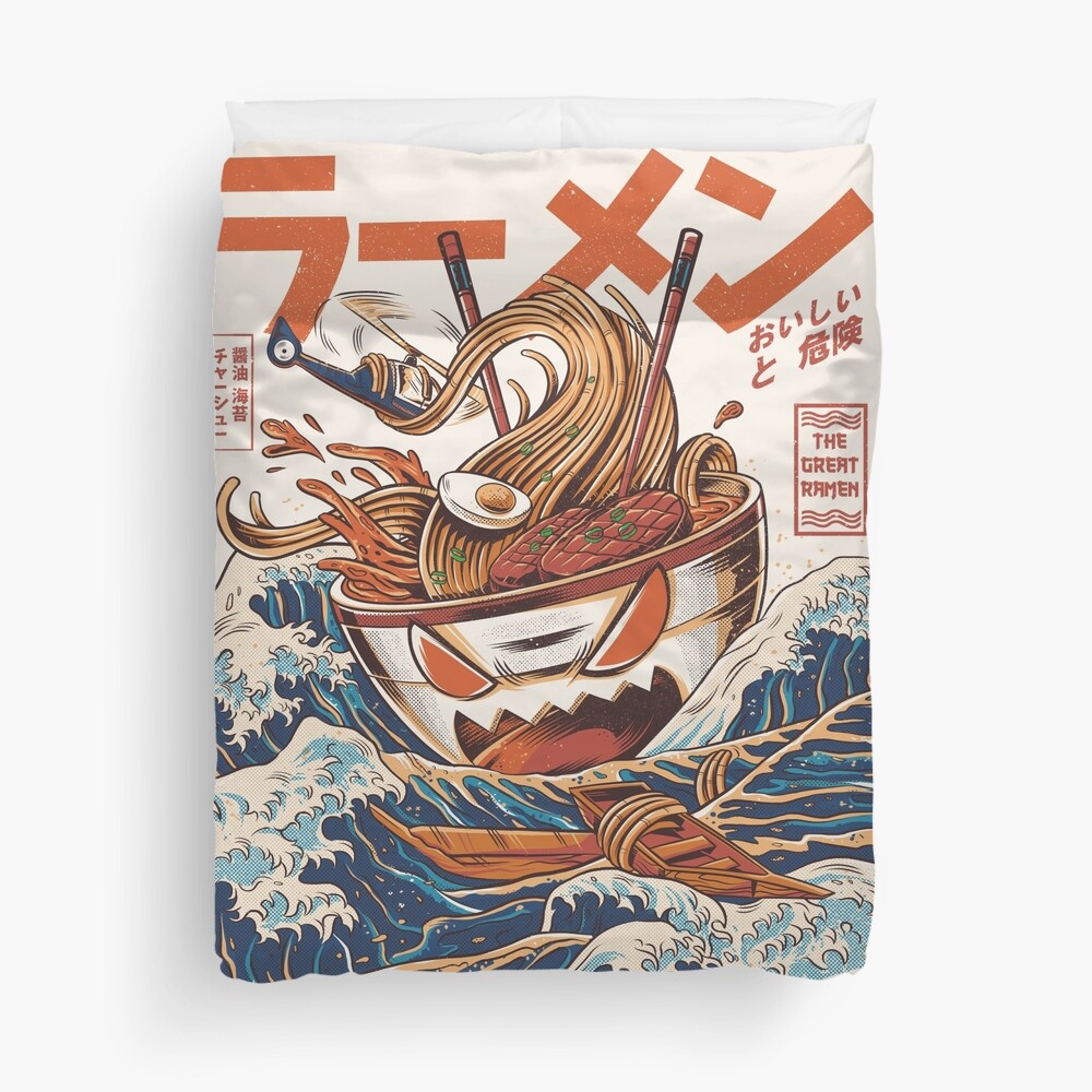 The Great Ramen off Kanagawa Duvet Cover
