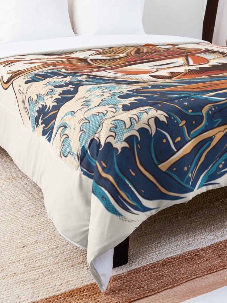 Alternate view of The Great Ramen off Kanagawa Comforter