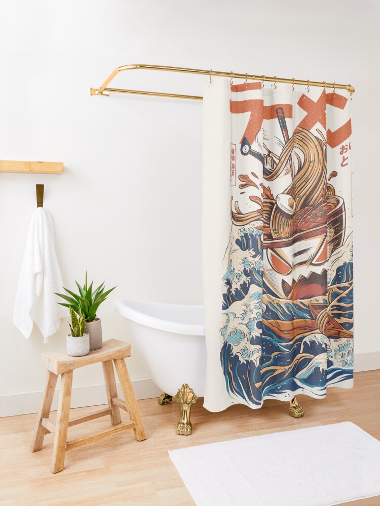 Alternate view of The Great Ramen off Kanagawa Shower Curtain