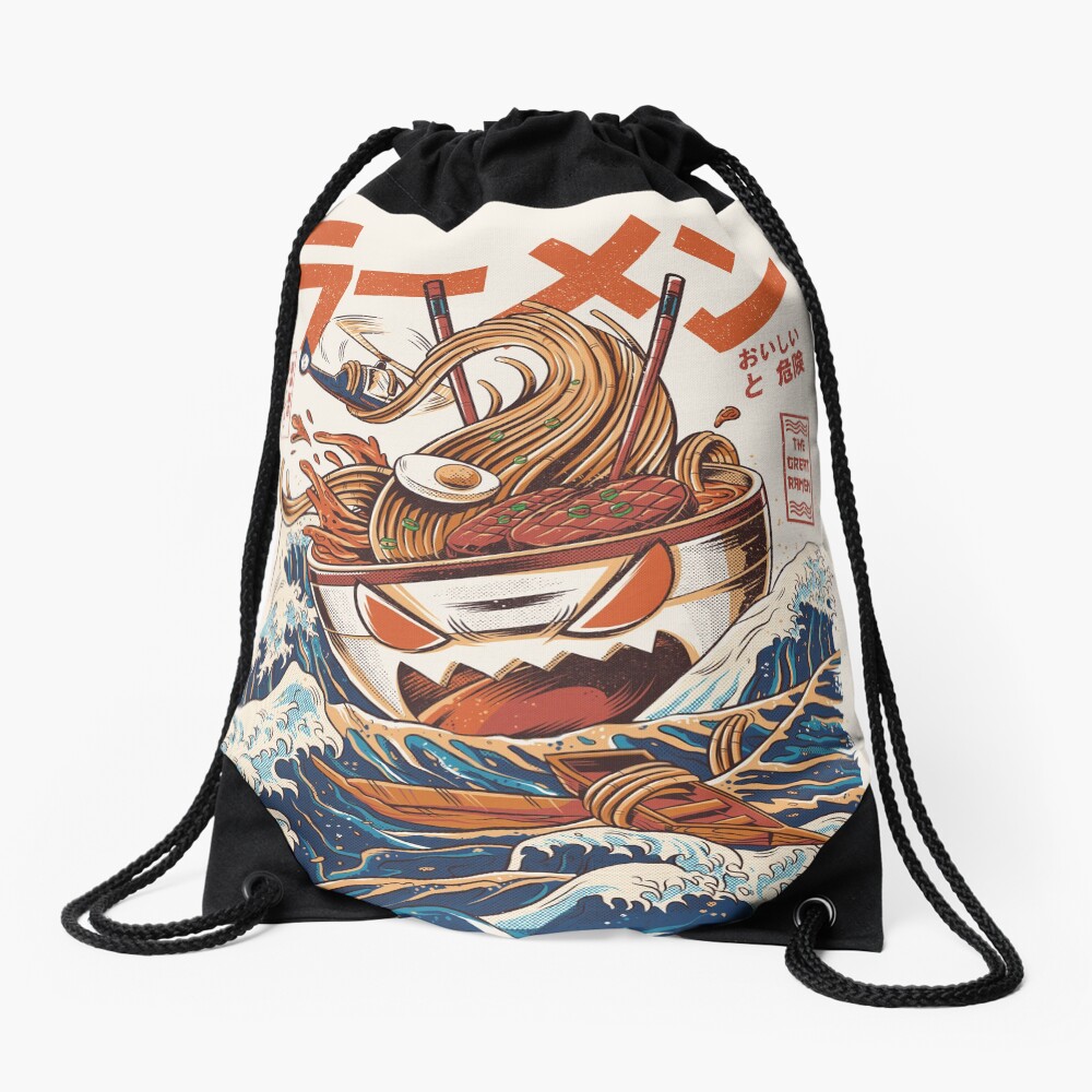 The Great Ramen off Kanagawa Drawstring Bag