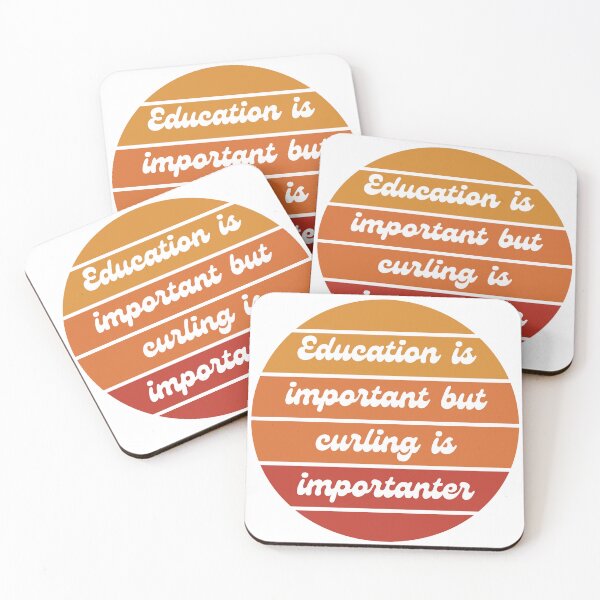 Item preview, Education is important but curling is importanter designed and sold by CakmakShop.