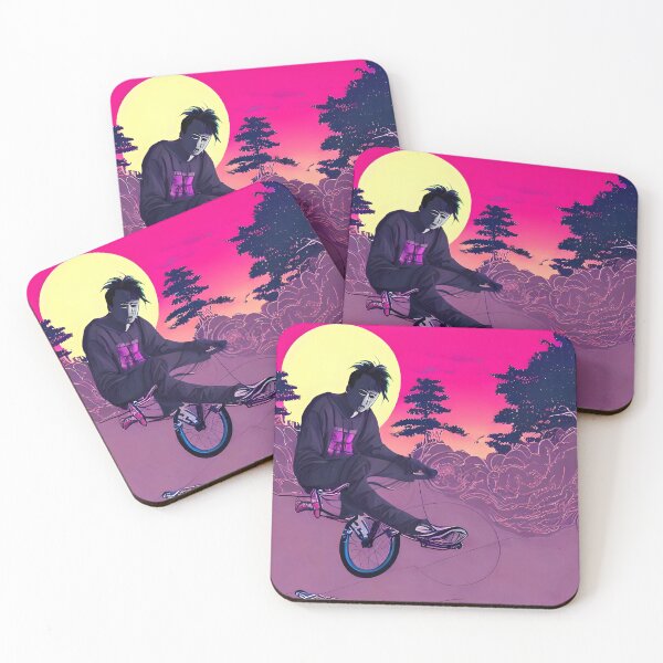 Item preview, Bmx rider, Halloween masked biker Japanese vaporwave sythwave  designed and sold by Scoopivich.