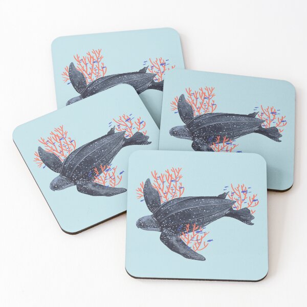 Item preview, LEATHERBACK TURTLE WITH CORALS designed and sold by BEATRIZ ABAITUA.