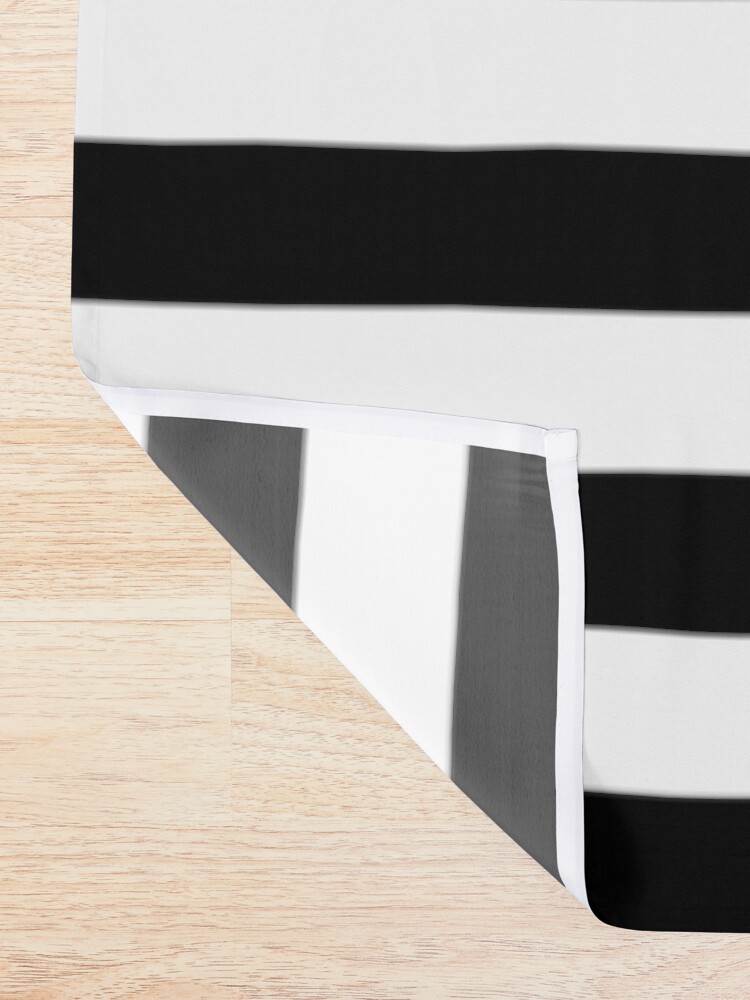 Alternate view of Black and White Big Stripe Shower Curtain