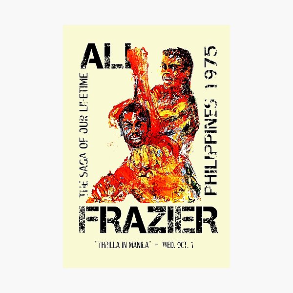 Ali Vs Frazier Poster - Thrilla In Manilla Photographic Print