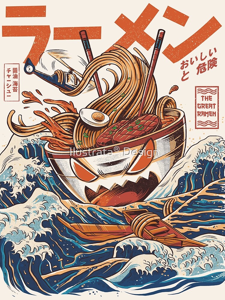 The Great Ramen off Kanagawa by ilustrata