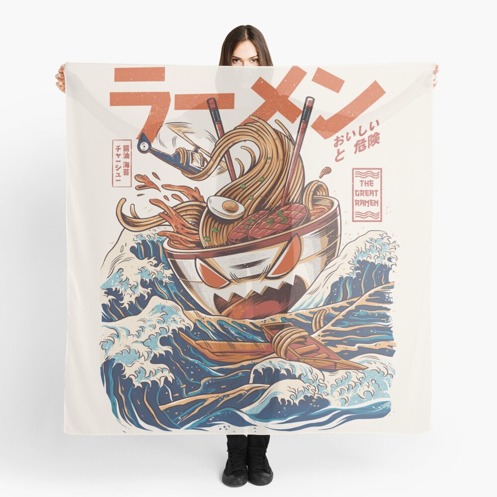 The Great Ramen off Kanagawa Scarf