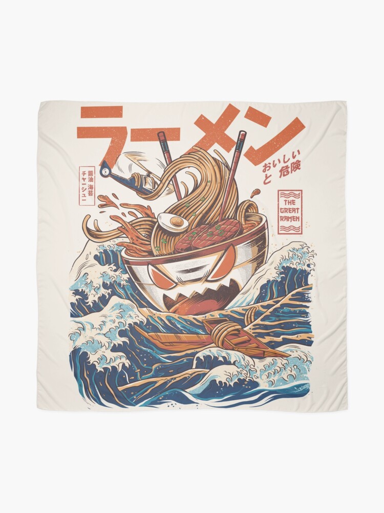 Alternate view of The Great Ramen off Kanagawa Scarf