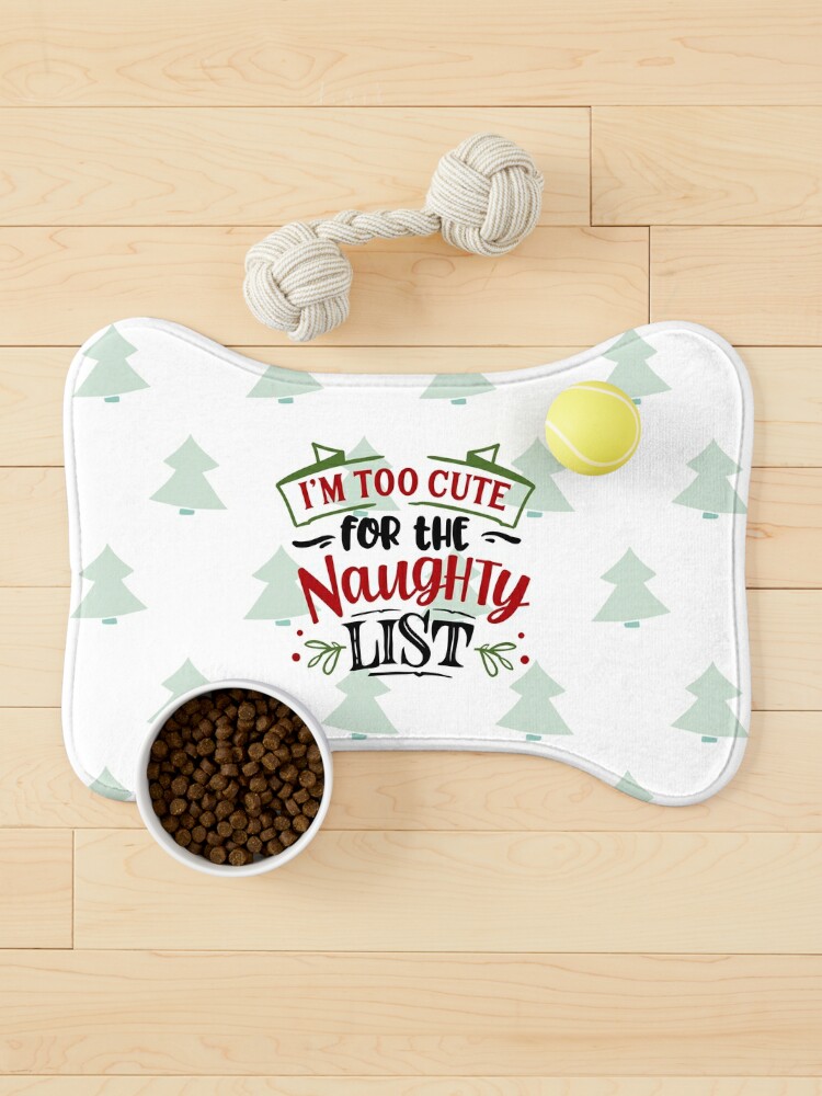 Too Cute for the Naughty List Pet Mat for Sale by MAMA-LLAMA-J