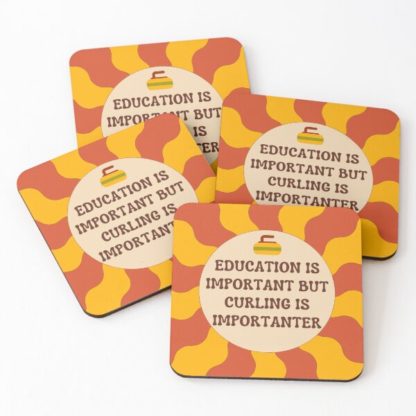 Item preview, Education is important but curling is importanter designed and sold by CakmakShop.