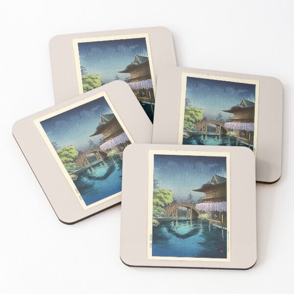 Item preview, Wisteria and Half Moon Bridge at Kameido , Tsuchiya Koitsu  designed and sold by TeeARTHY.