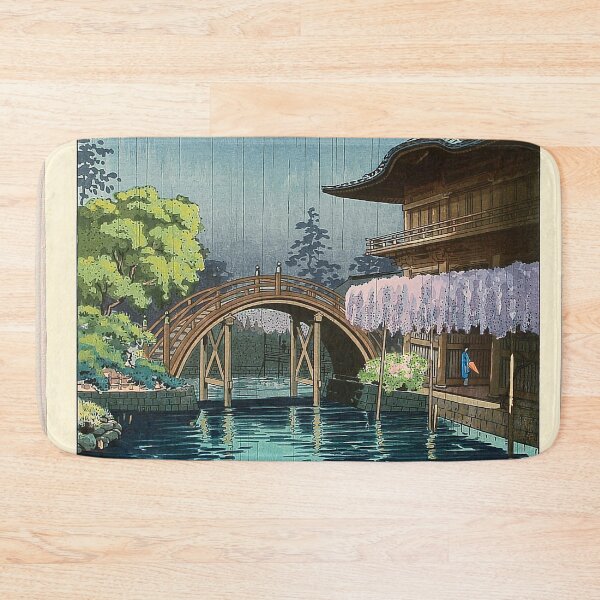 Item preview, Wisteria and Half Moon Bridge at Kameido , Tsuchiya Koitsu  designed and sold by TeeARTHY.