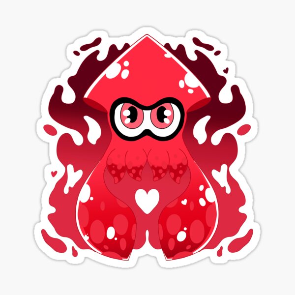 Item preview, Red Inky Squid Splash designed and sold by Tsubaki Hoshiko.