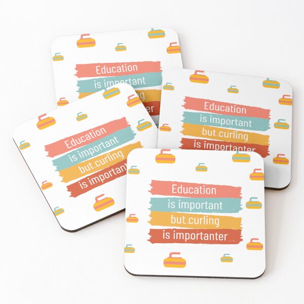 Item preview, Education is important but curling is importanter designed and sold by CakmakShop.