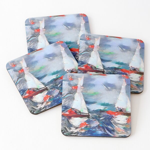 Item preview, AI Two Sailboats Race the Regatta designed and sold by LymphomaLass.