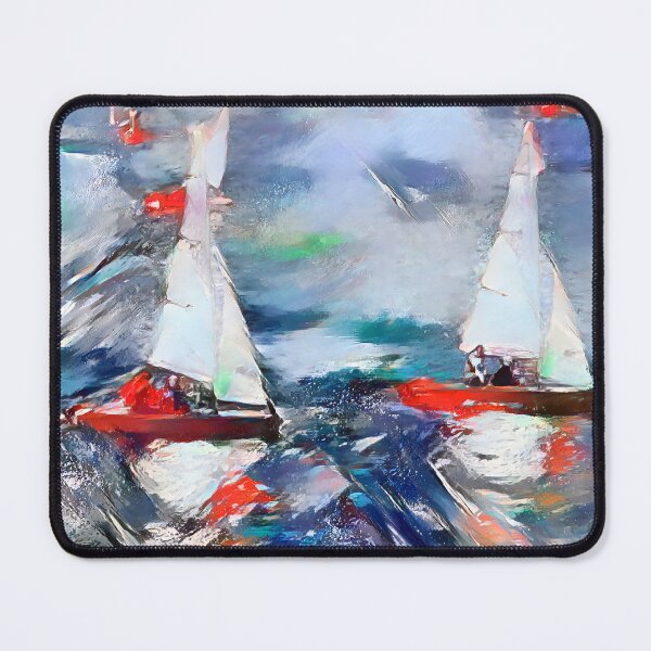 Item preview, AI Two Sailboats Race the Regatta designed and sold by LymphomaLass.
