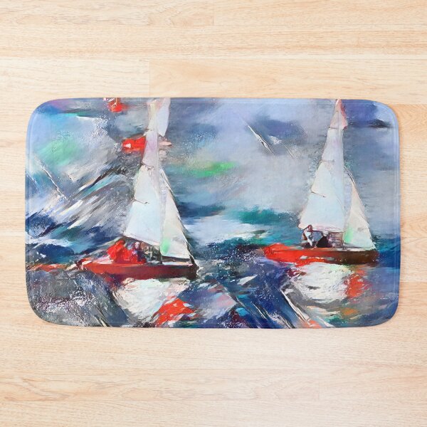 Item preview, AI Two Sailboats Race the Regatta designed and sold by LymphomaLass.