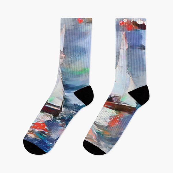 Item preview, AI Two Sailboats Race the Regatta designed and sold by LymphomaLass.