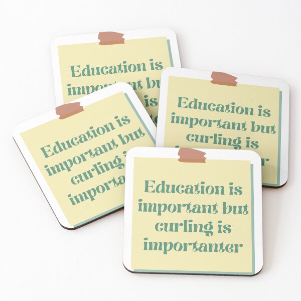 Item preview, Education is important but curling is importanter designed and sold by CakmakShop.
