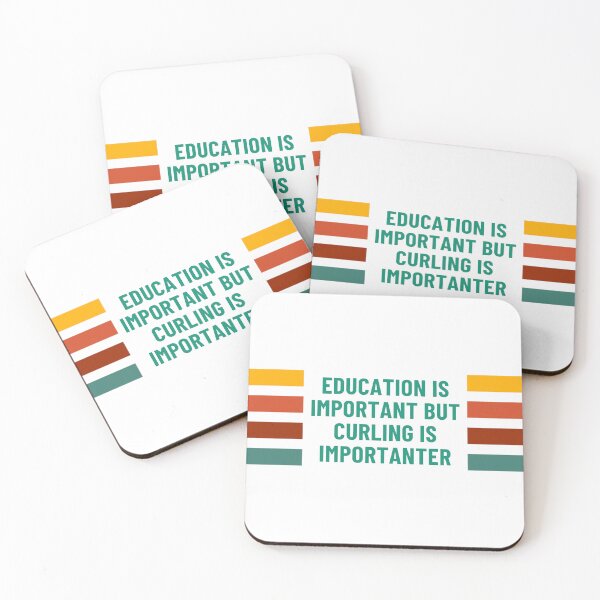 Item preview, Education is important but curling is importanter designed and sold by CakmakShop.