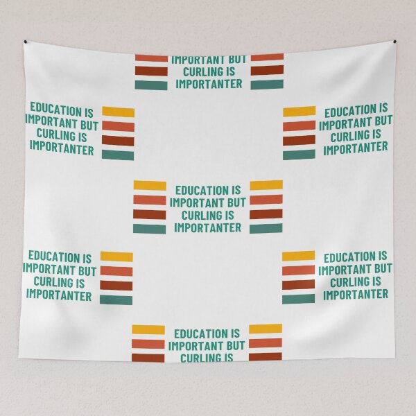 Item preview, Education is important but curling is importanter designed and sold by CakmakShop.