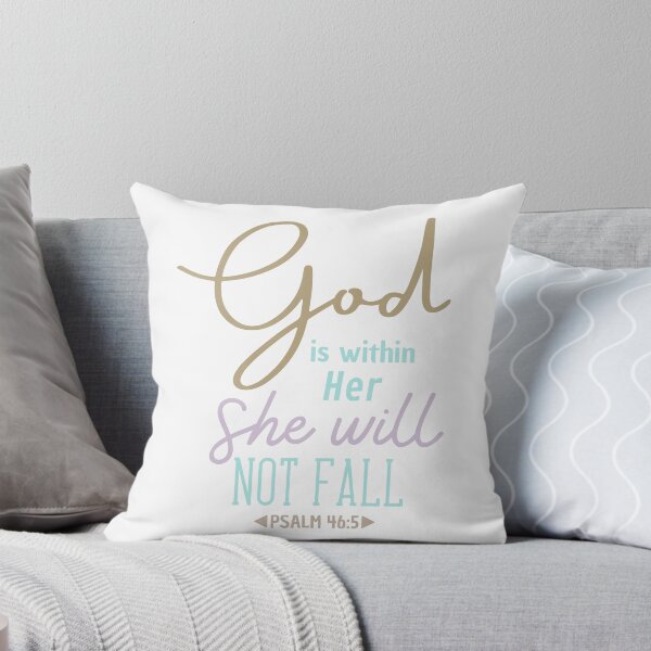 Item preview, Christian Quote - Bible Verse - God is within her she will not fall - Psalm 46 designed and sold by MyArt23.