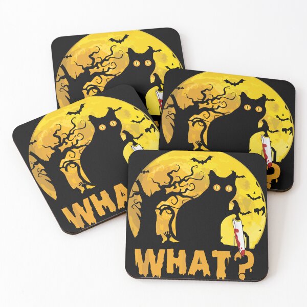 Item preview, Cat What? Murderous Black Cat With Knife Halloween Costume T-Shirt designed and sold by artzaka.