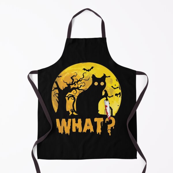 Item preview, Cat What? Murderous Black Cat With Knife Halloween Costume T-Shirt designed and sold by artzaka.