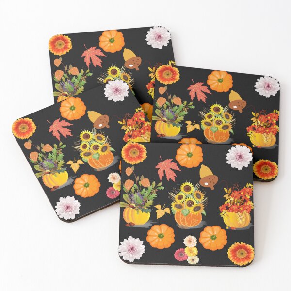 Item preview, Autumn Floral Halloween Pumpkins designed and sold by adoredigitals.