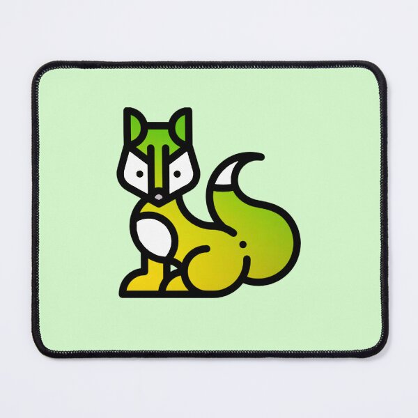 Item preview, Elegant green/yellow fox designed and sold by Camilla Wynter.