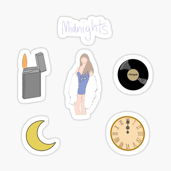 Taylor Swift Midnights Sticker Pack Sticker for Sale by em-designss