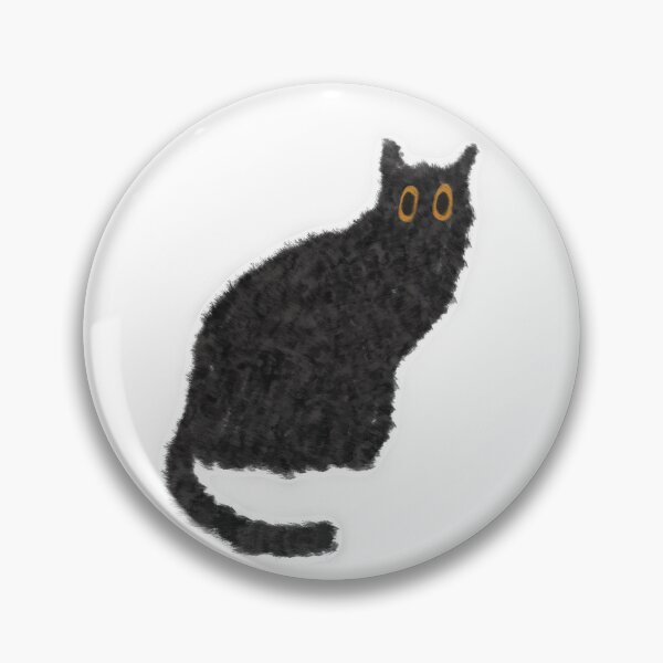 Item preview, Spooky Cute Black Cat w/ Big Eyes designed and sold by athenasartistry.
