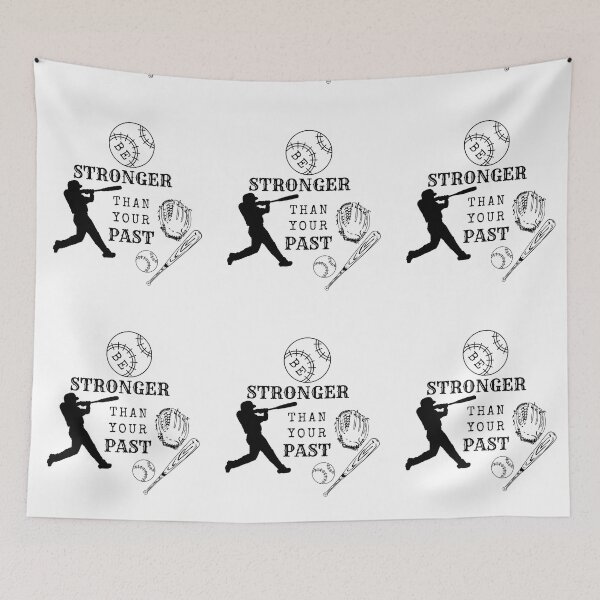 Item preview, Be Stronger Than Your Past (Baseball A) designed and sold by SimplyMe-Plus.