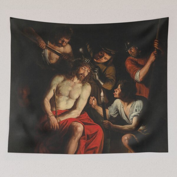 Item preview, The Mocking of Christ | Domenico Fiasella | 1650 Renaissance Gospel Biblical Art designed and sold by CJET.